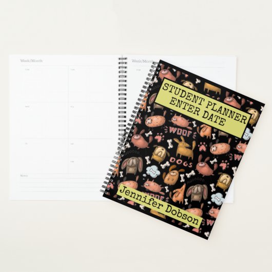 Studentenplaner mit Zeichentrickhunden Planer (Anzeige)
