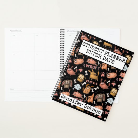 Studentenplaner mit Zeichentrickhunden Planer (Anzeige)