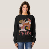 Studentenvibes Schule Groovy Retro Boho Regenbogen Sweatshirt (Vorne ganz)