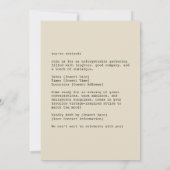 Studentin im Vintagen Stil Einladung (Rückseite)