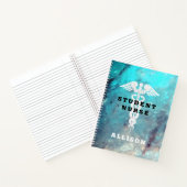 Studentin Krankenpflege Caduceus Türkis Custom Notizblock (Innenseite)