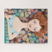 Studentinnen | Blume auf Papier Puzzle (Horizontal)