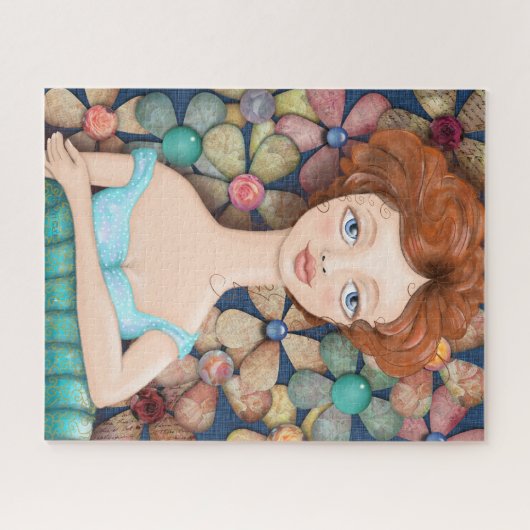 Studentinnen | Blume auf Papier Puzzle (Horizontal)