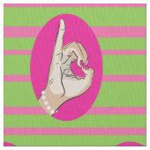 Studentinnenverbindung Lebensrosa und grünes Geweb Stoff (Nahaufnahme)