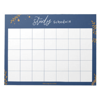 Studentischer Studienplan Notizblock