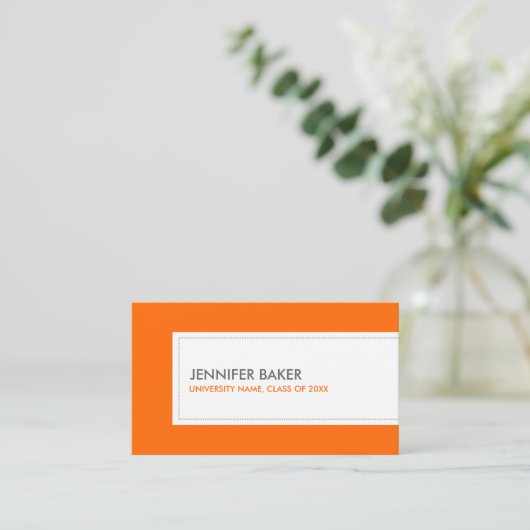 STUDENTORANGE DER UNIVERSITÄT ODER UNI TELEFONNUMMERKARTE (Stehend Vorderseite)