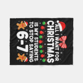 Students Saying 6-7 67 Six Seven Funny Teacher Chr Fleecedecke (Vorderseite (Horizontal))