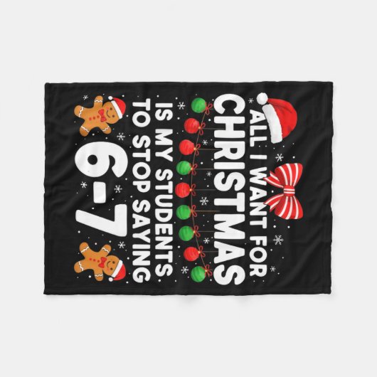 Students Saying 6-7 67 Six Seven Funny Teacher Chr Fleecedecke (Vorderseite (Horizontal))