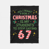 Students Saying 6-7 67 Six Seven Funny Teacher Chr Fleecedecke (Vorderseite)