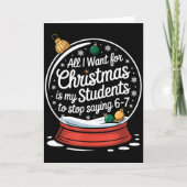 Students Saying 6-7 67 Six Seven Funny Teacher Chr Karte (Vorderseite)
