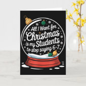 Students Saying 6-7 67 Six Seven Funny Teacher Chr Karte (Gelbe Blume)