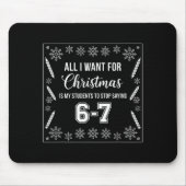 Students Saying 6-7 67 Six Seven Funny Teacher Chr Mousepad (Vorne)