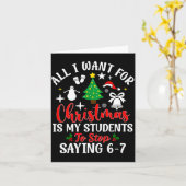 Students Saying 6-7 67 Six Seven Teacher Funny Chr Karte (Gelbe Blume)