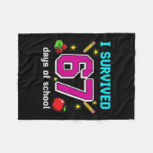 Students Teachers I Survived 67 Days Of School Gam Fleecedecke (Vorderseite (Horizontal))