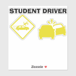 STUDENTTREIBER - CRASH YELLOW AUFKLEBER