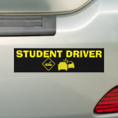 STUDENTTREIBER YELLOW - CRASH YELLOW AUTOAUFKLEBER (Auf Auto)