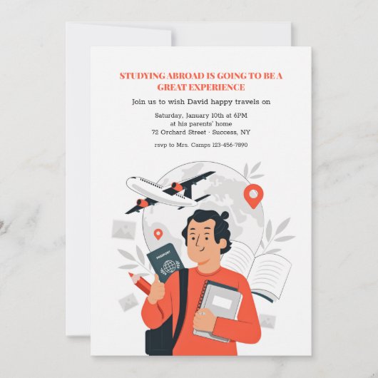 Studie Abroad Abarewell Party Einladung (Vorderseite)