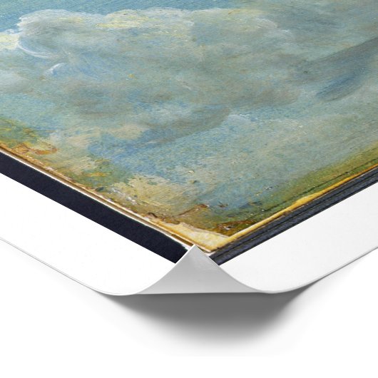 Studie Cumulus Clouds, 1822 (Öl auf Papier gelegt Poster (Ecke)