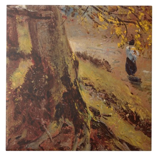 Studie der Baumstämme Fliese (Vorderseite)