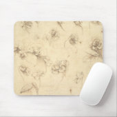 Studie der Blumen der Gras ähnlichen Pflanzen Mousepad (Mit Mouse)