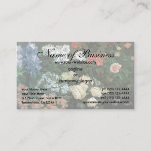 Studie der Blumen von Bazille, Vintage Blumengesta Visitenkarte