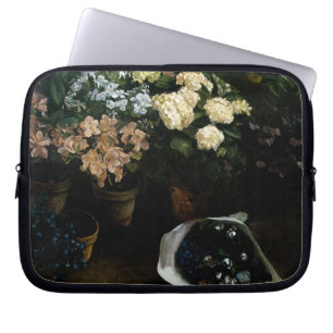 Studie der Blumen von Frederic Bazille Laptopschutzhülle