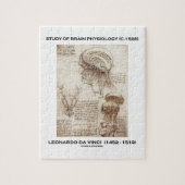 Studie der Gehirn-Physiologie (C. 1508) da Vinci Puzzle (Vertikal)