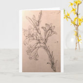 Studie der Lilien Karte (Gelbe Blume)