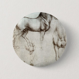 Studie der Pferde - Leonardo da Vinci Button