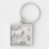 Studie der Pferde Schlüsselanhänger (Vorne)