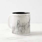 Studie der Pferde Zweifarbige Tasse (Vorderseite Links)