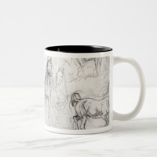 Studie der Pferde Zweifarbige Tasse (Rechts)