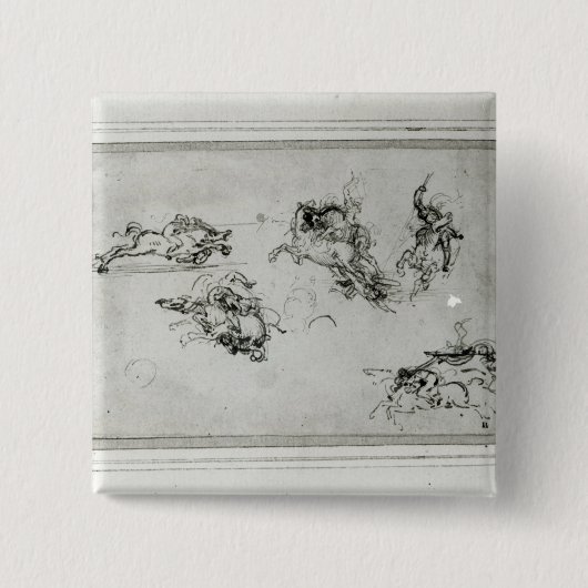 Studie der Reiter in Kampf, 1503-4 Button (Vorderseite)