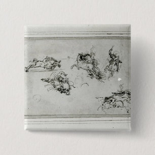 Studie der Reiter in Kampf, 1503-4 Button