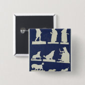 Studie der Zahlen und der Tiere Button (Vorne & Hinten)