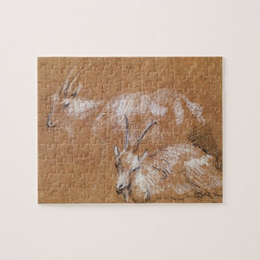 Studie der Ziegen (Zeichnen) Puzzle (Horizontal)