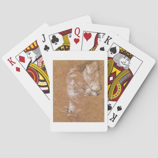 Studie der Ziegen (Zeichnen) Spielkarten (Rückseite)