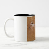 Studie der Ziegen (Zeichnen) Zweifarbige Tasse (Links)