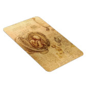 Studie des Babyfötus von Leonardo da Vinci Magnet (Rechte Seite)