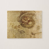 Studie des Babyfötus von Leonardo da Vinci Puzzle (Horizontal)