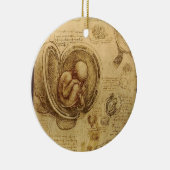 Studie des Babyfötusses durch Leonardo da Vinci Keramikornament (Rechts)