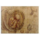 Studie des Babyfötusses durch Leonardo da Vinci Schneidebrett (Vorderseite)