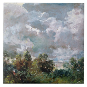 Studie des Himmels und der Bäume (Öl auf Leinwan Fliese