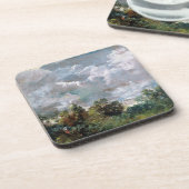 Studie des Himmels und der Bäume (Öl auf Leinwand) Getränkeuntersetzer (Linke Seite)