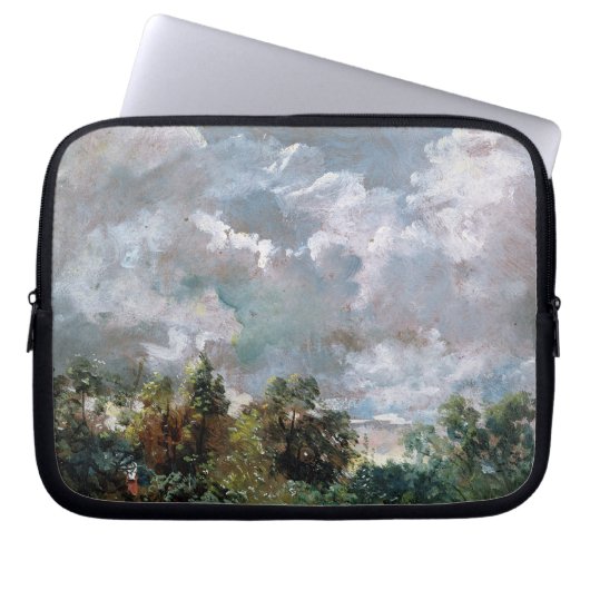Studie des Himmels und der Bäume (Öl auf Leinwand) Laptopschutzhülle (Vorderseite)