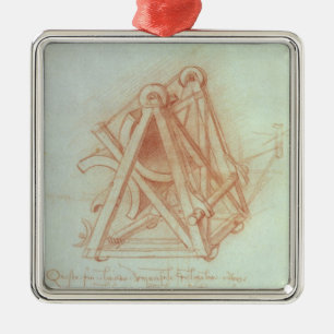 Studie des hölzernen Rahmens mit Casting Silbernes Ornament