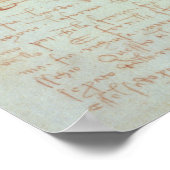 Studie des Holzrahmens mit Gießen Poster (Ecke)