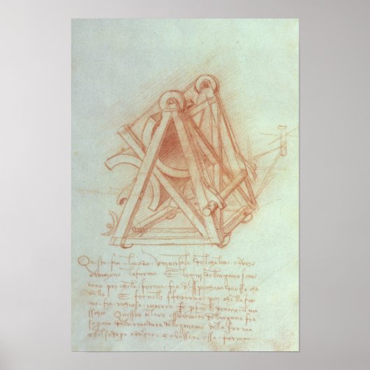 Studie des Holzrahmens mit Gießen Poster (Vorne)