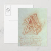 Studie des Holzrahmens mit Gießen Postkarte (Vorne/Hinten)
