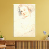 Studie des Leiters von St. Apollonia (zeichnend) Leinwanddruck (Insitu (Wohnzimmer))